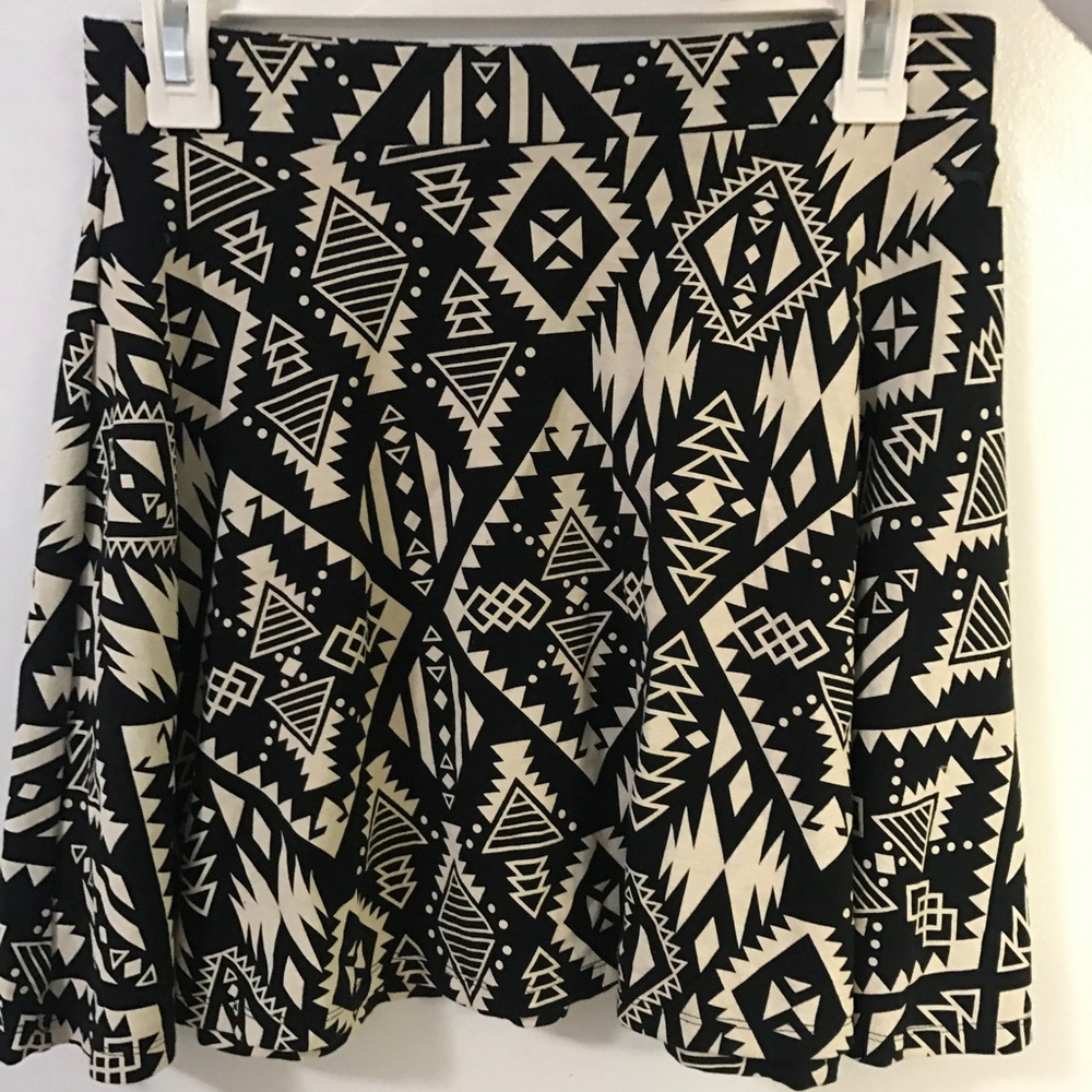 Tribal print skater skirt